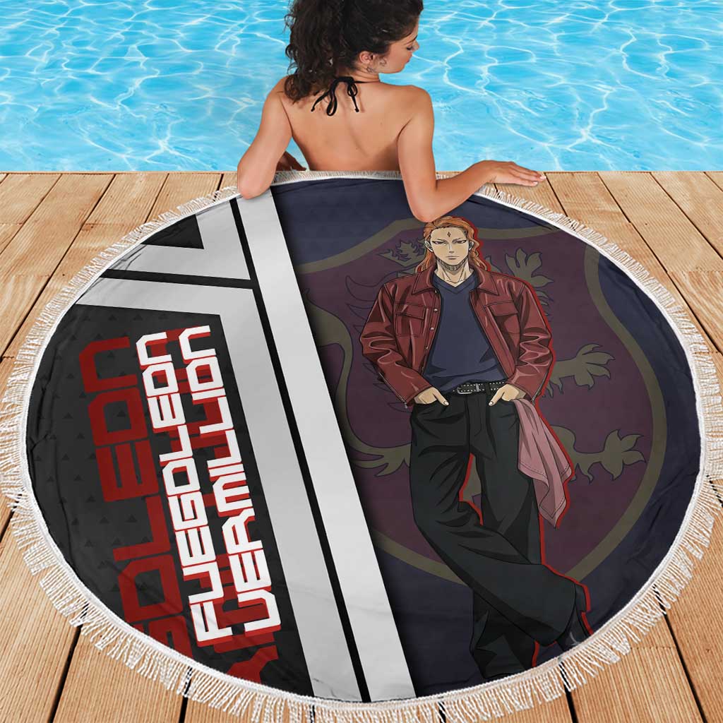 Black Clover Fuegoleon Vermillion Beach Blanket Anime Illustration Style