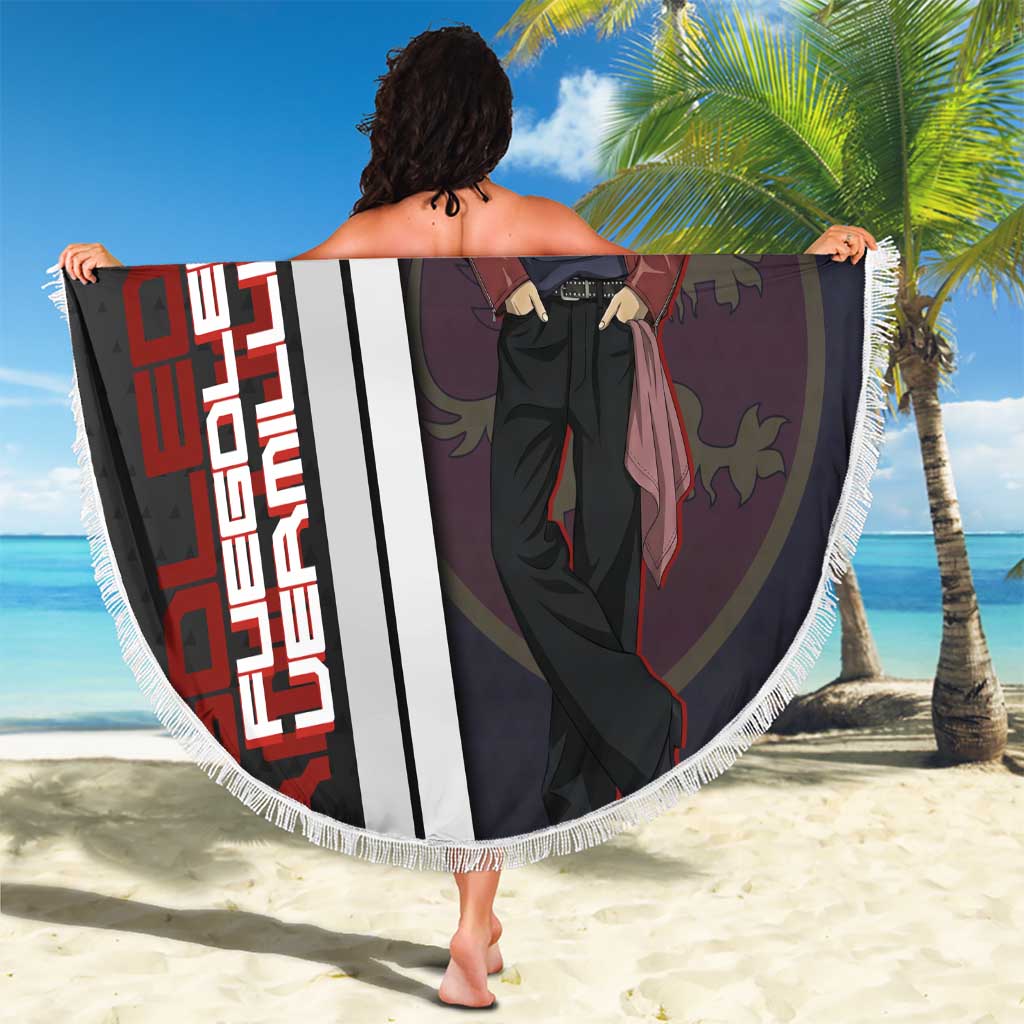 Black Clover Fuegoleon Vermillion Beach Blanket Anime Illustration Style