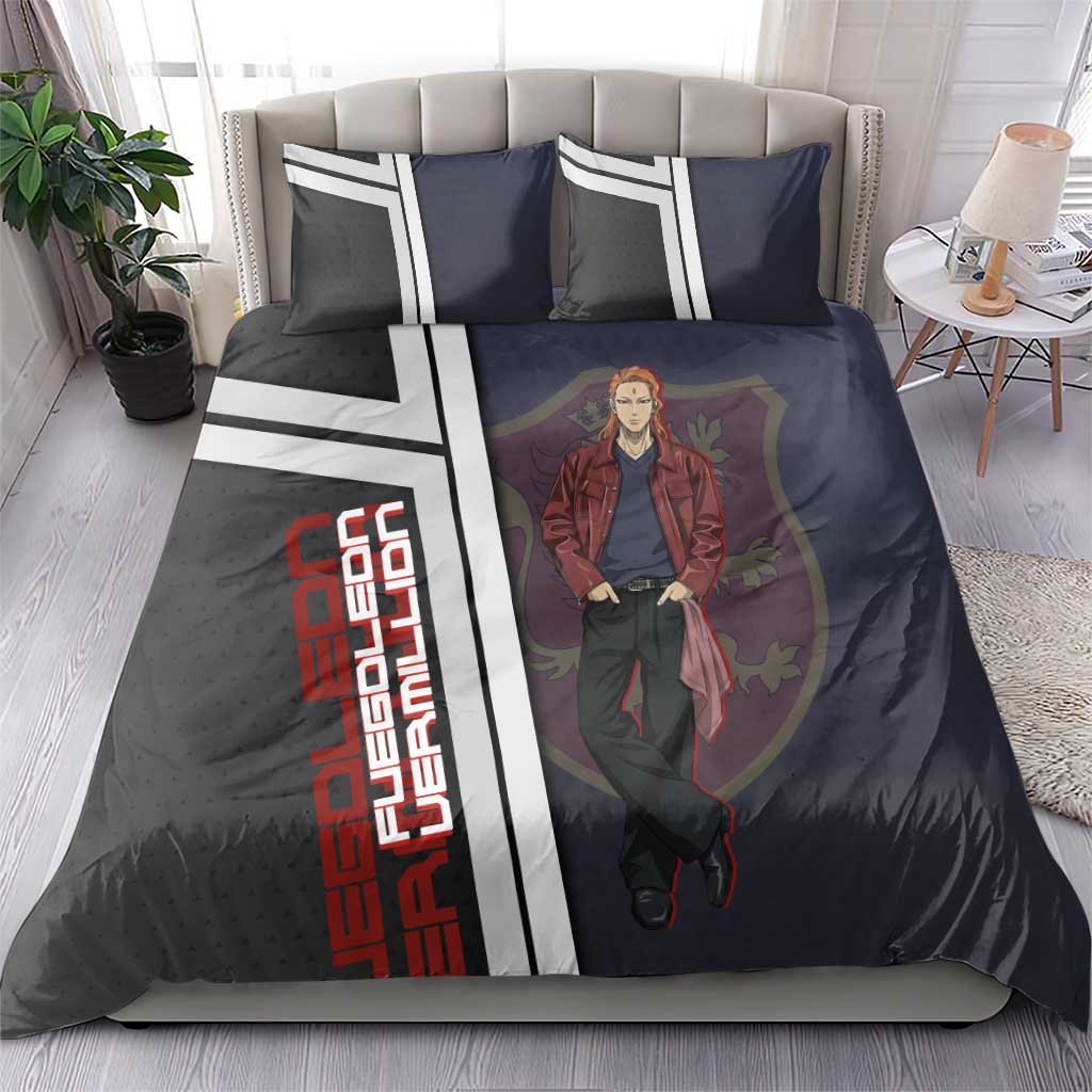 Black Clover Fuegoleon Vermillion Bedding Set Anime Illustration Style