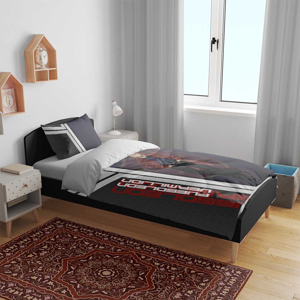 Black Clover Fuegoleon Vermillion Bedding Set Anime Illustration Style