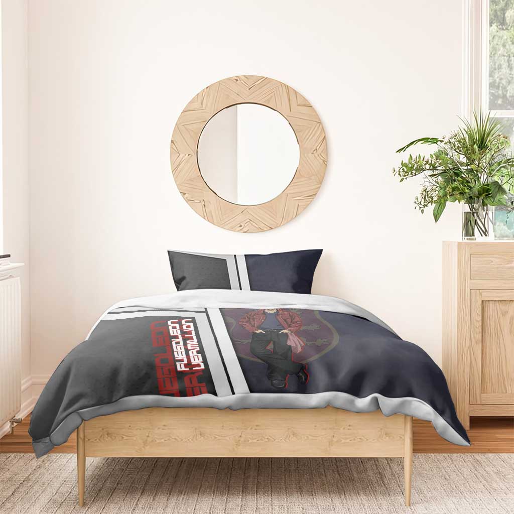 Black Clover Fuegoleon Vermillion Bedding Set Anime Illustration Style