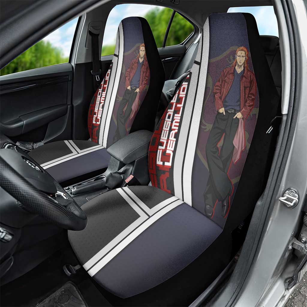 Black Clover Fuegoleon Vermillion Car Seat Cover Anime Illustration Style