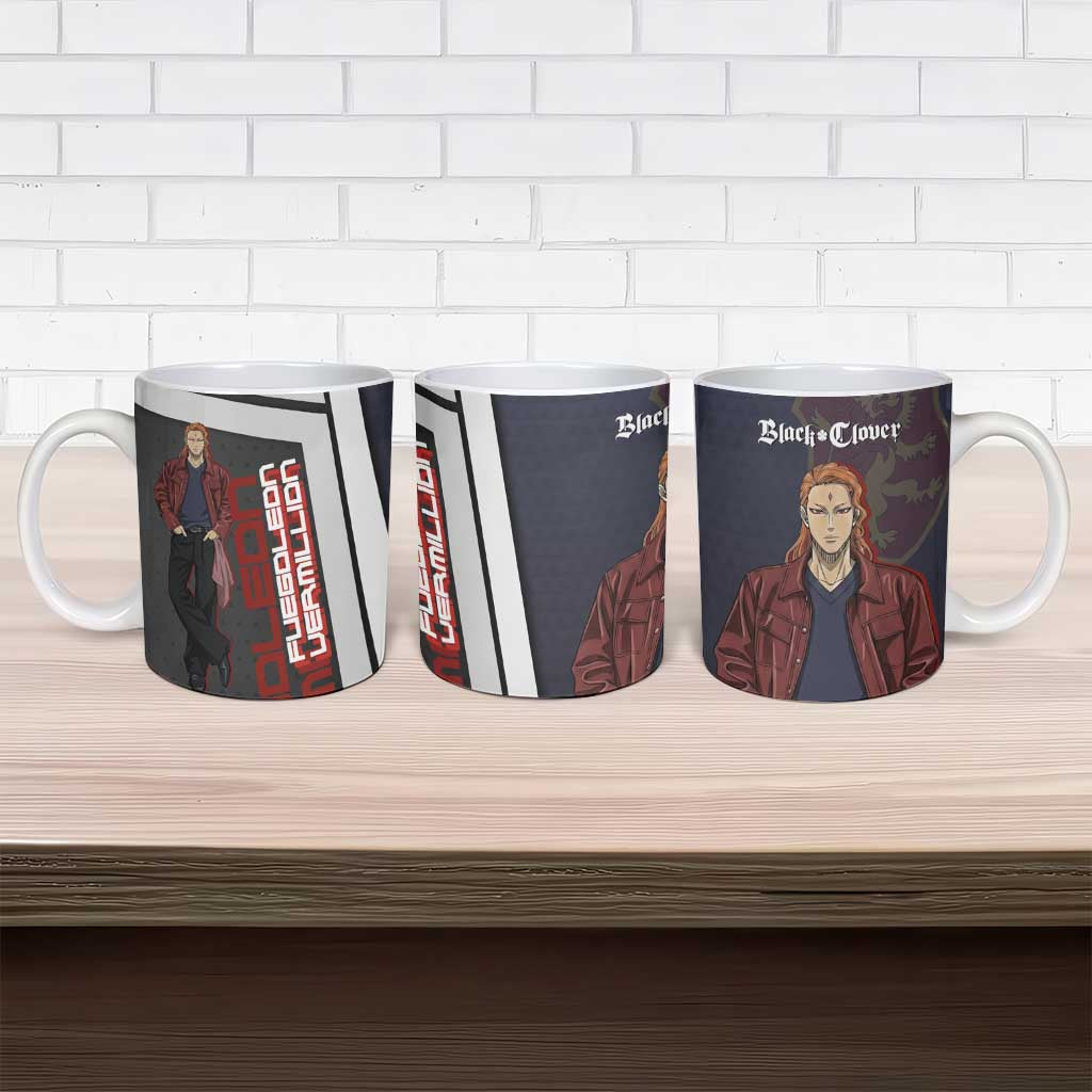 Black Clover Fuegoleon Vermillion Ceramic Mug Anime Illustration Style