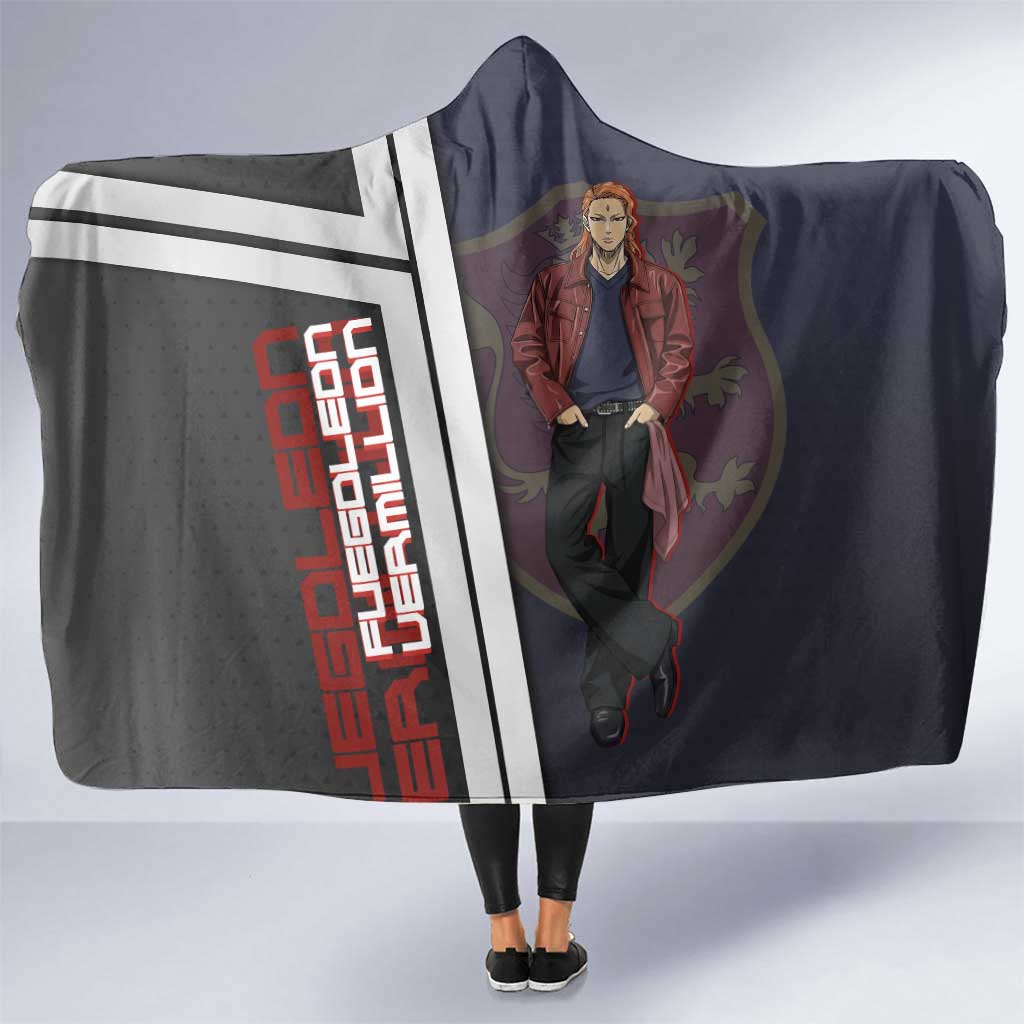 Black Clover Fuegoleon Vermillion Hooded Blanket Anime Illustration Style