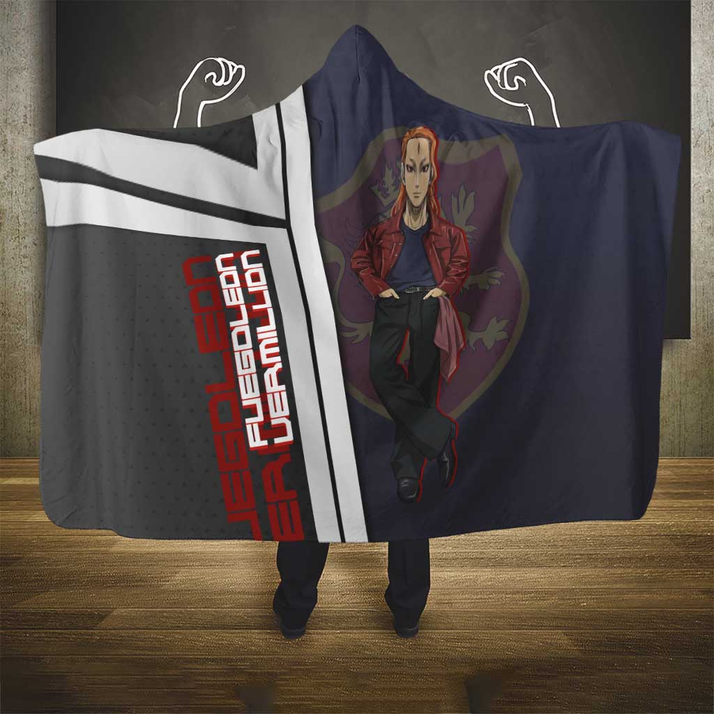 Black Clover Fuegoleon Vermillion Hooded Blanket Anime Illustration Style