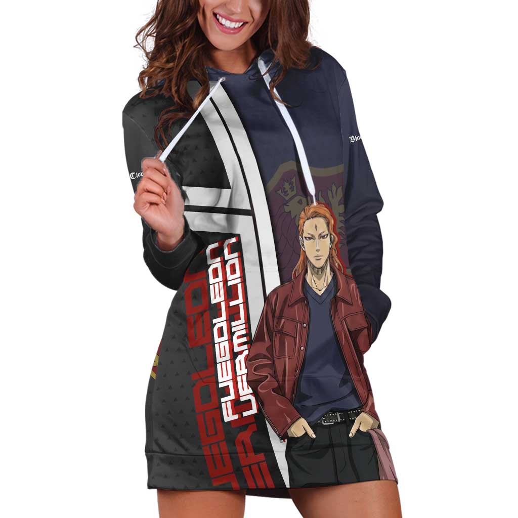 Black Clover Fuegoleon Vermillion Hoodie Dress Anime Illustration Style