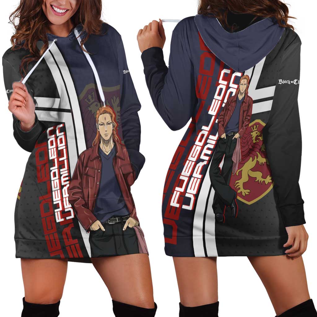 Black Clover Fuegoleon Vermillion Hoodie Dress Anime Illustration Style