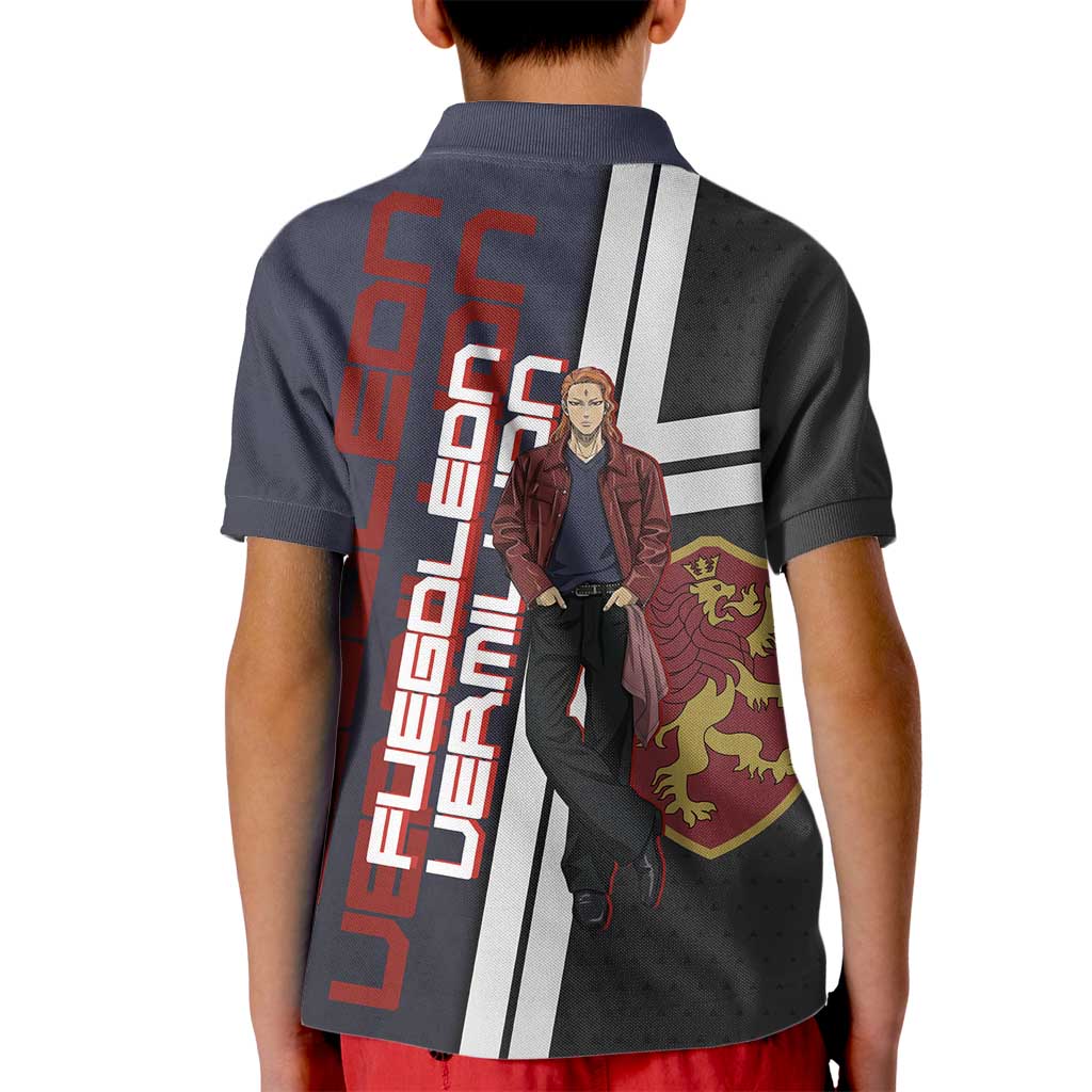 Black Clover Fuegoleon Vermillion Kid Polo Shirt Anime Illustration Style