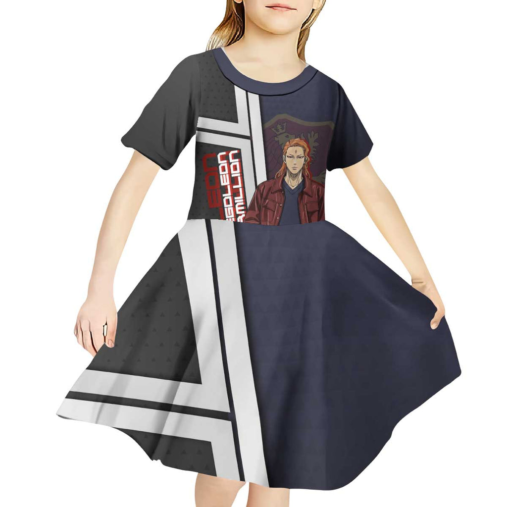 Black Clover Fuegoleon Vermillion Kid Short Sleeve Dress Anime Illustration Style