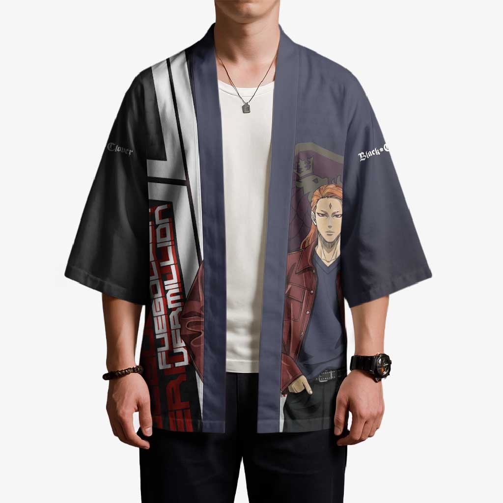 Black Clover Fuegoleon Vermillion Kimono Anime Illustration Style