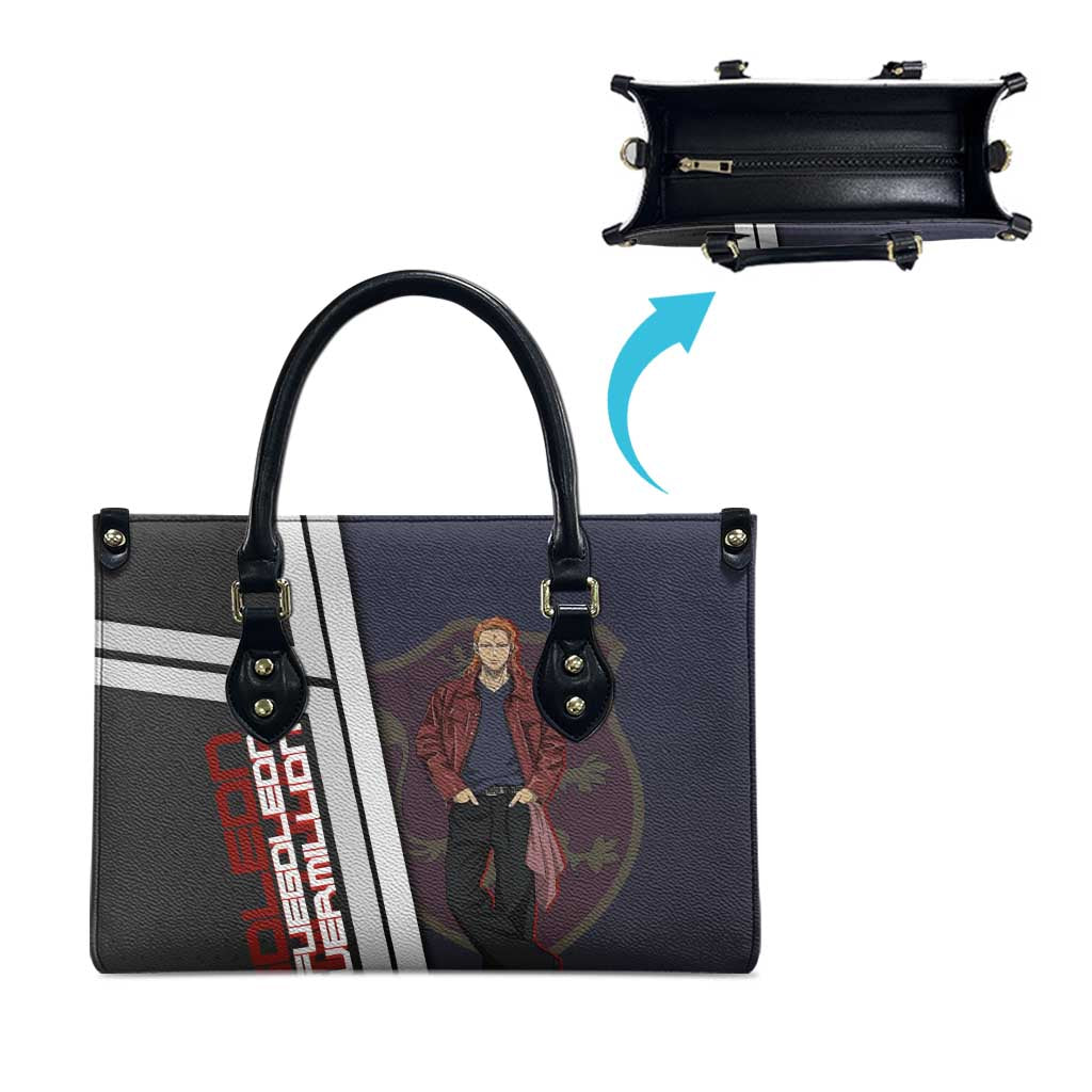 Black Clover Fuegoleon Vermillion Leather Bag Anime Illustration Style
