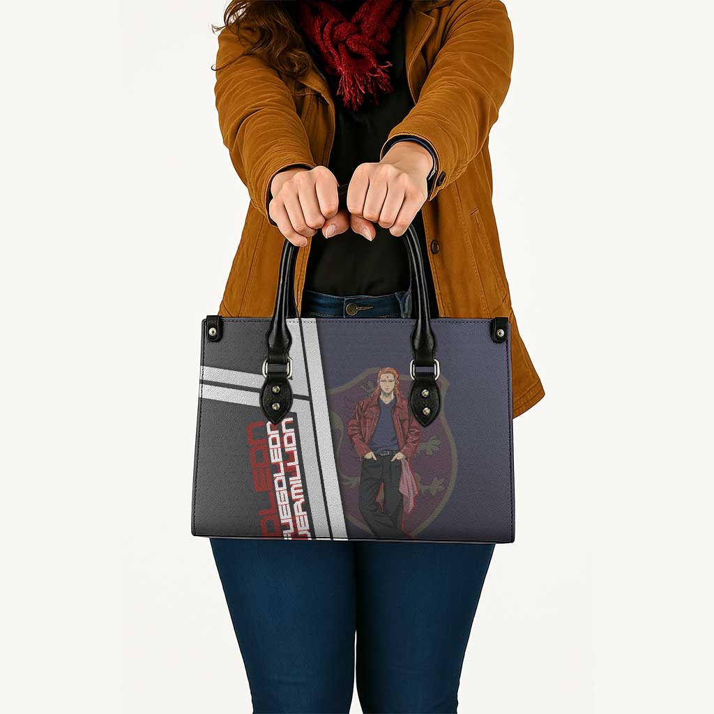 Black Clover Fuegoleon Vermillion Leather Bag Anime Illustration Style