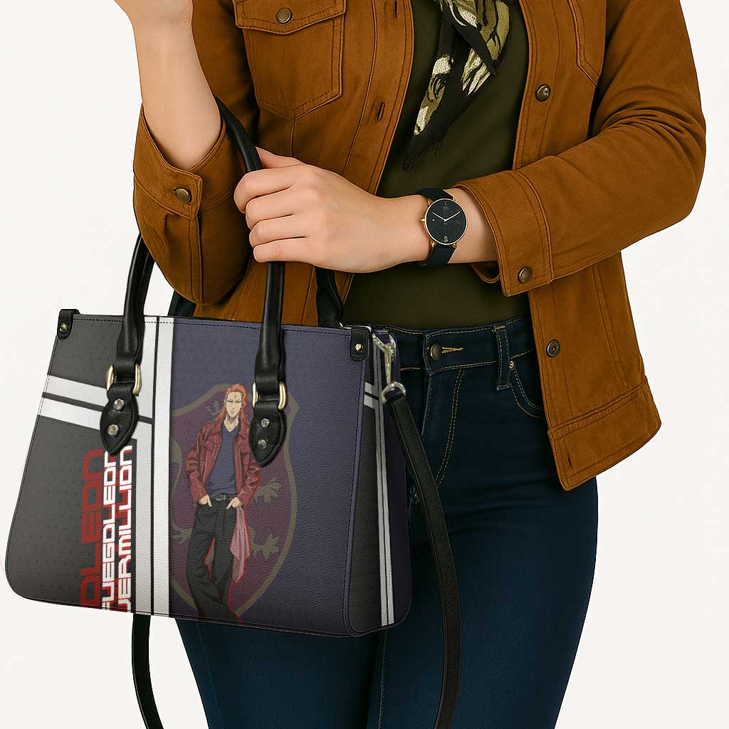 Black Clover Fuegoleon Vermillion Leather Bag Anime Illustration Style