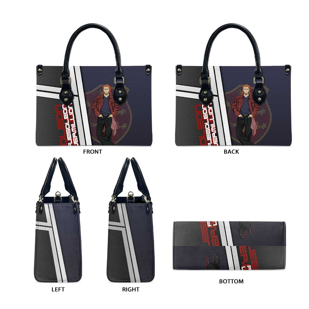 Black Clover Fuegoleon Vermillion Leather Bag Anime Illustration Style