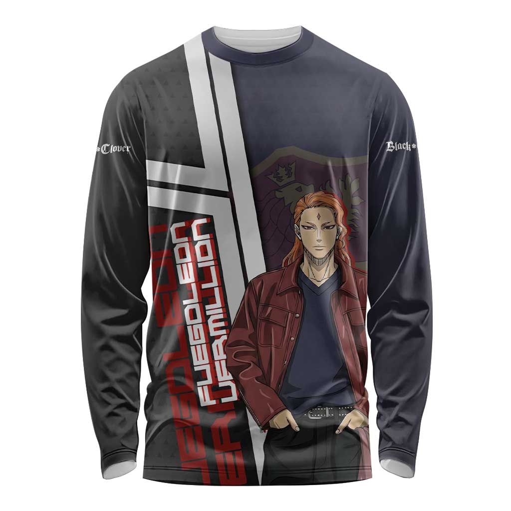 Black Clover Fuegoleon Vermillion Long Sleeve Shirt Anime Illustration Style