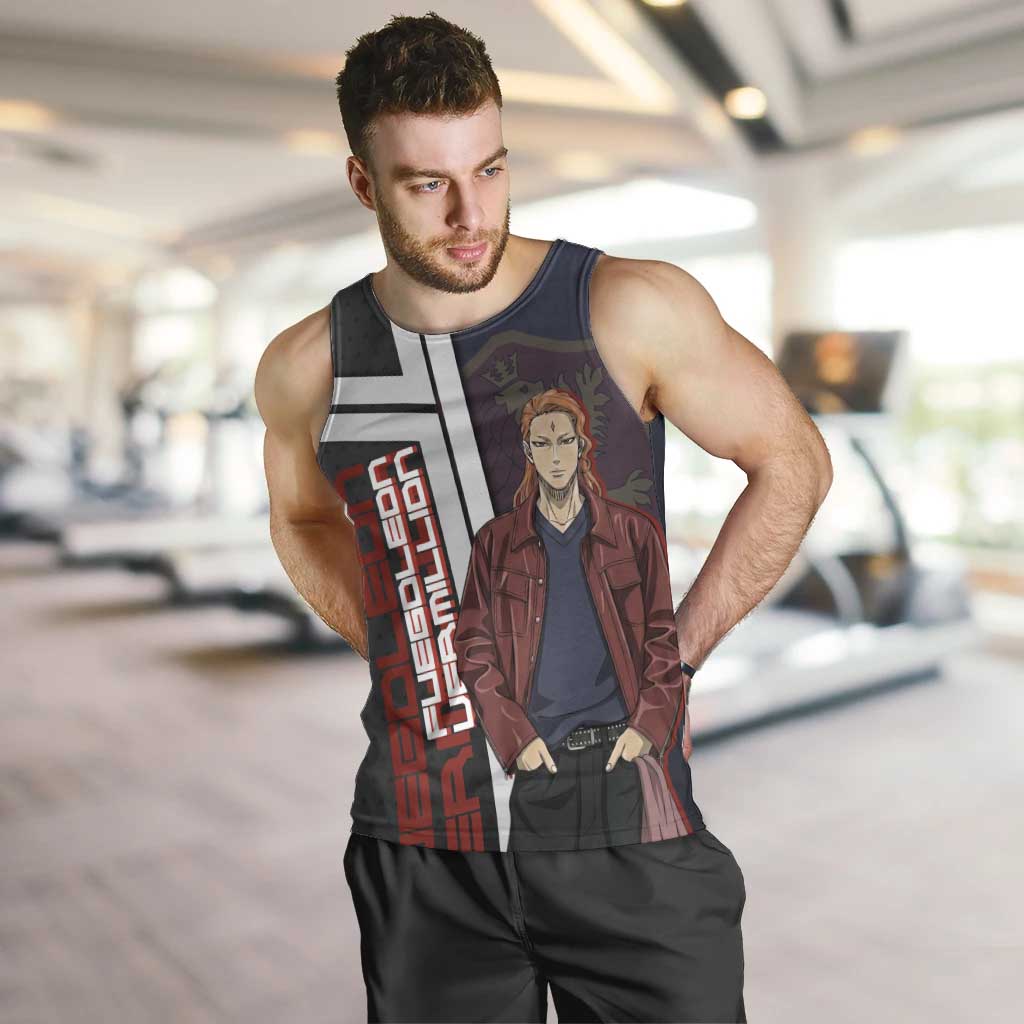 Black Clover Fuegoleon Vermillion Men Tank Top Anime Illustration Style