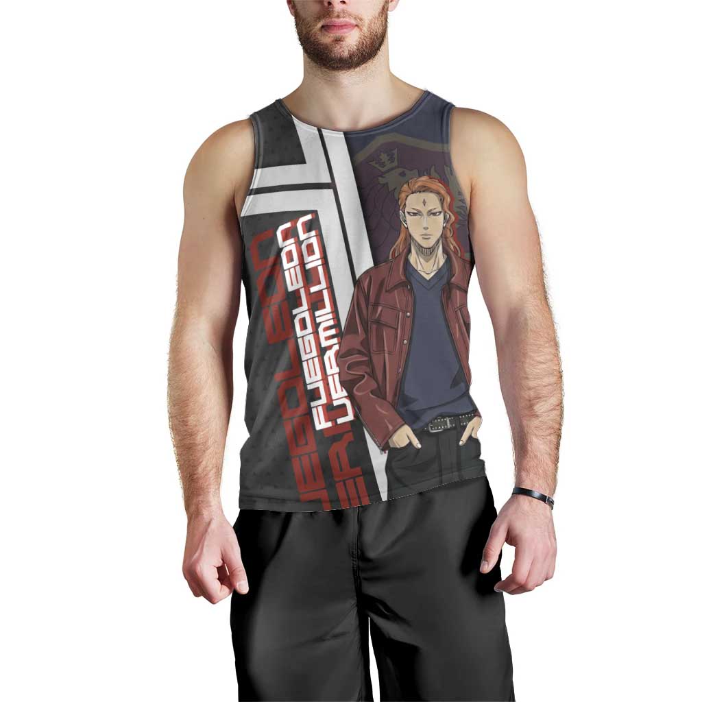 Black Clover Fuegoleon Vermillion Men Tank Top Anime Illustration Style