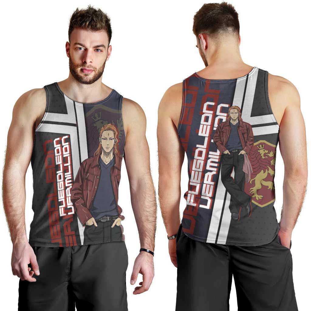 Black Clover Fuegoleon Vermillion Men Tank Top Anime Illustration Style