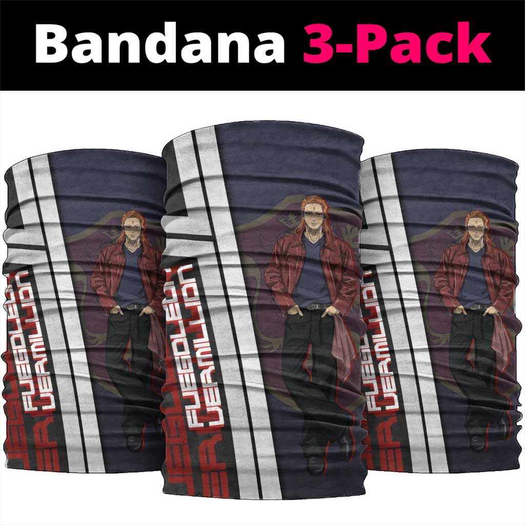 Black Clover Fuegoleon Vermillion Neck Gaiter Anime Illustration Style