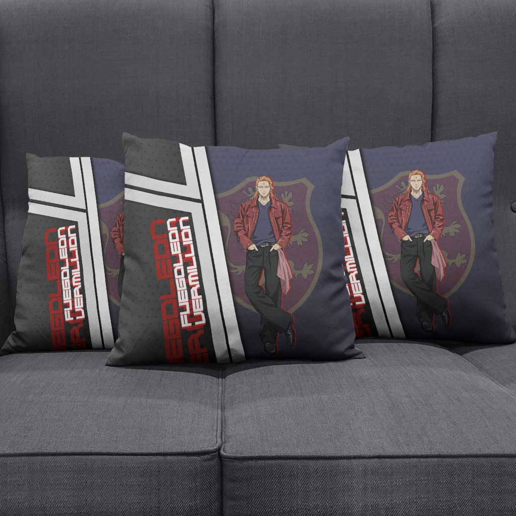 Black Clover Fuegoleon Vermillion Pillow Cover Anime Illustration Style