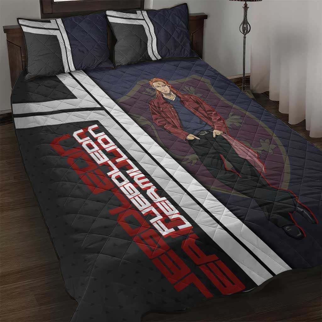Black Clover Fuegoleon Vermillion Quilt Bed Set Anime Illustration Style
