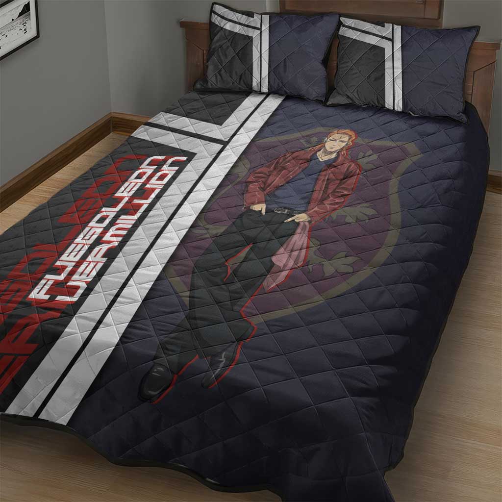 Black Clover Fuegoleon Vermillion Quilt Bed Set Anime Illustration Style