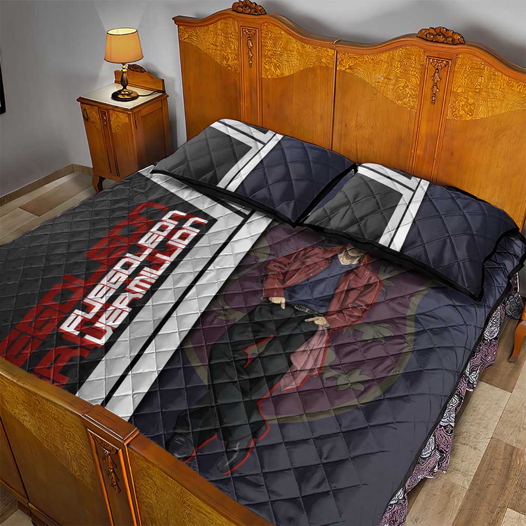 Black Clover Fuegoleon Vermillion Quilt Bed Set Anime Illustration Style