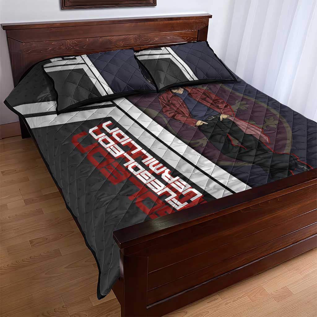 Black Clover Fuegoleon Vermillion Quilt Bed Set Anime Illustration Style