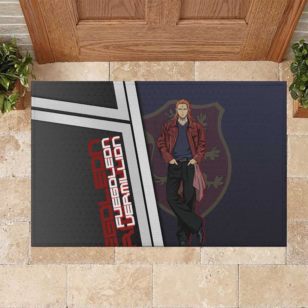 Black Clover Fuegoleon Vermillion Rubber Doormat Anime Illustration Style