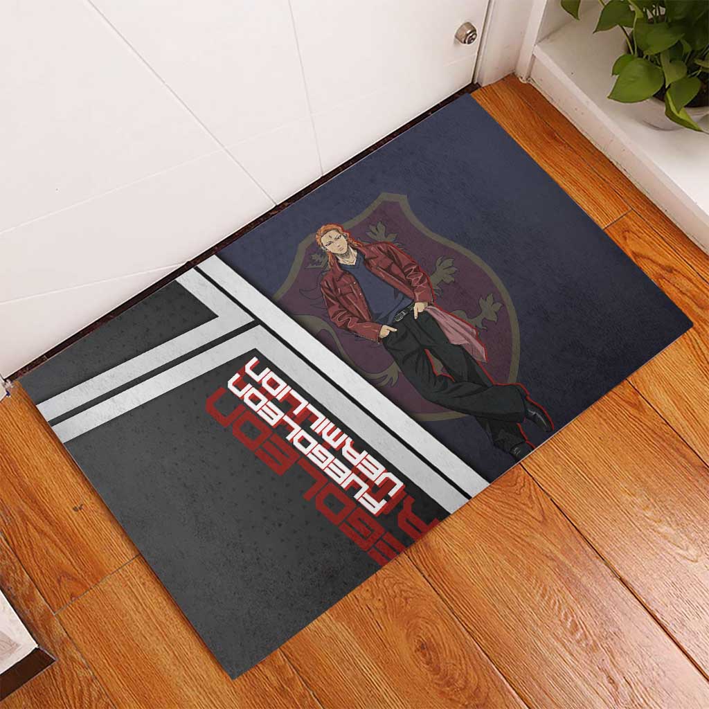 Black Clover Fuegoleon Vermillion Rubber Doormat Anime Illustration Style