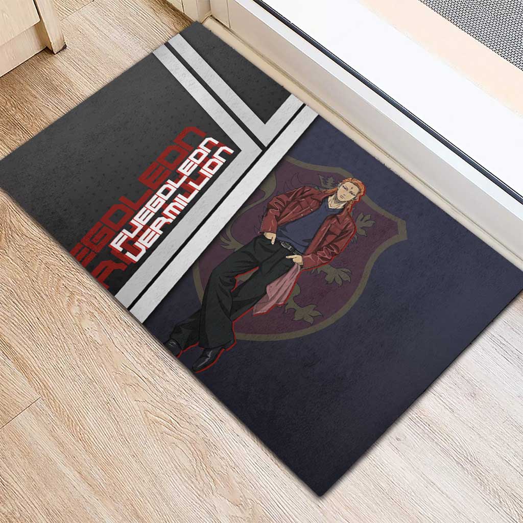 Black Clover Fuegoleon Vermillion Rubber Doormat Anime Illustration Style