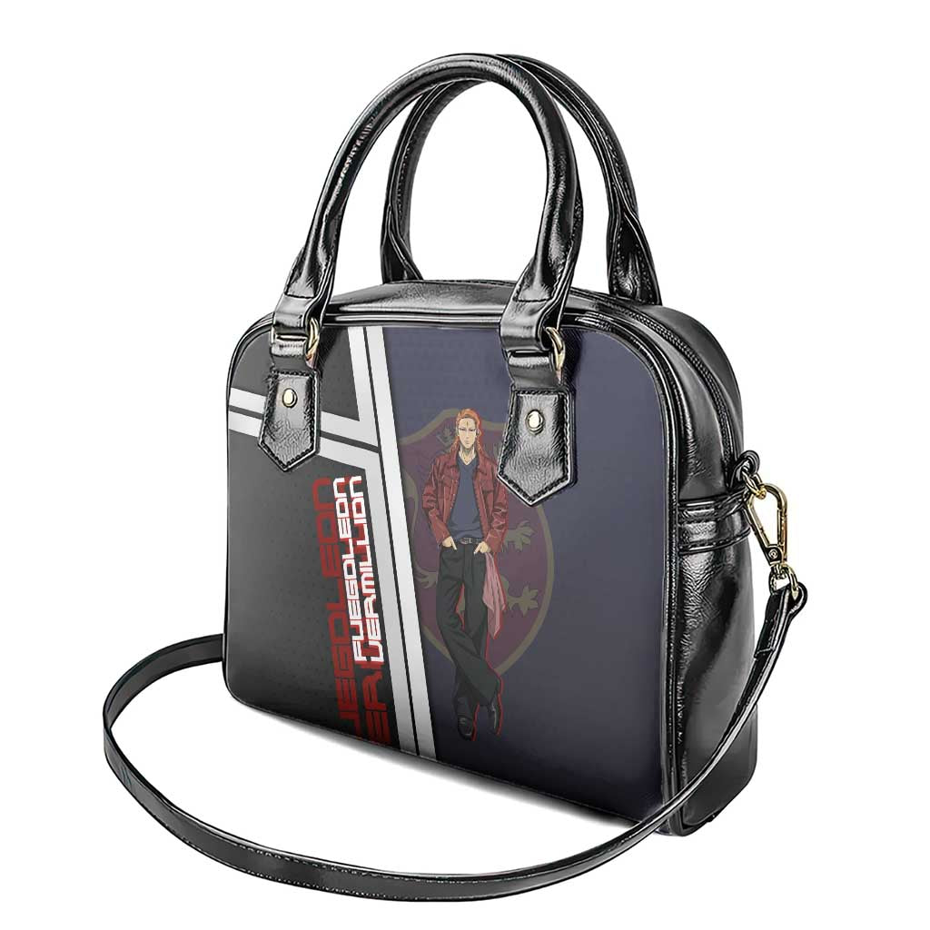 Black Clover Fuegoleon Vermillion Shoulder Handbag Anime Illustration Style