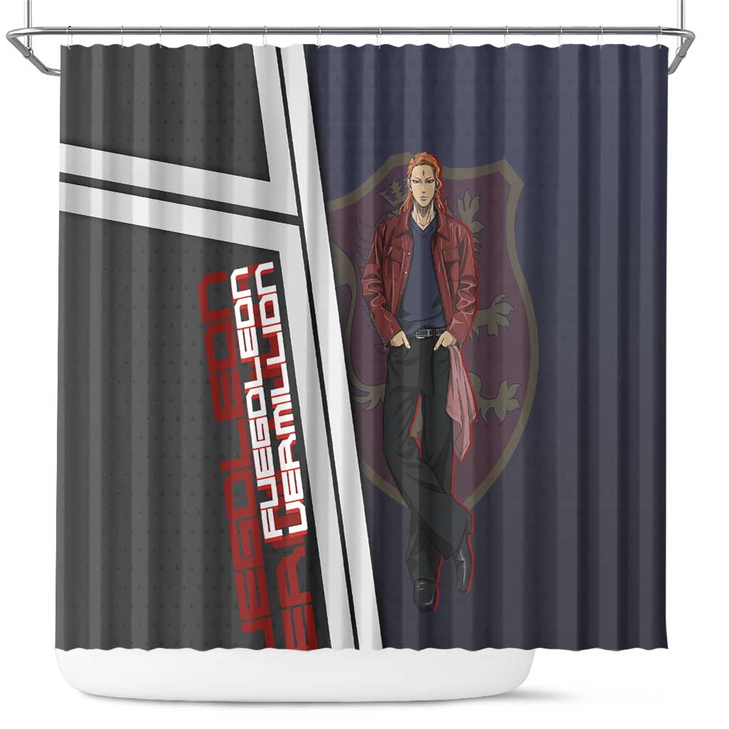 Black Clover Fuegoleon Vermillion Shower Curtain Anime Illustration Style