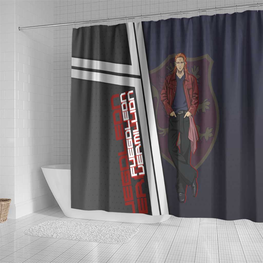 Black Clover Fuegoleon Vermillion Shower Curtain Anime Illustration Style