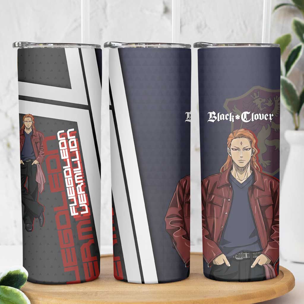Black Clover Fuegoleon Vermillion Skinny Tumbler Anime Illustration Style