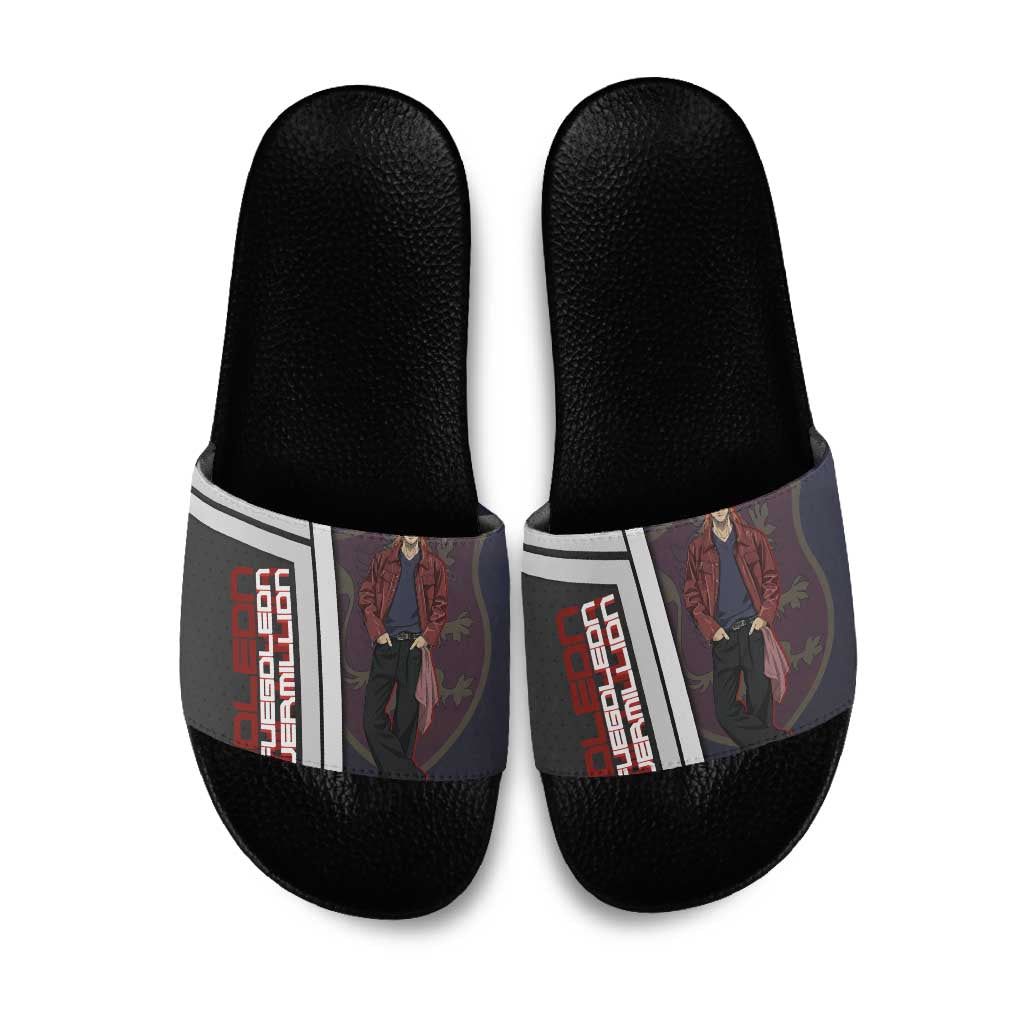 Black Clover Fuegoleon Vermillion Slide Sandals Anime Illustration Style