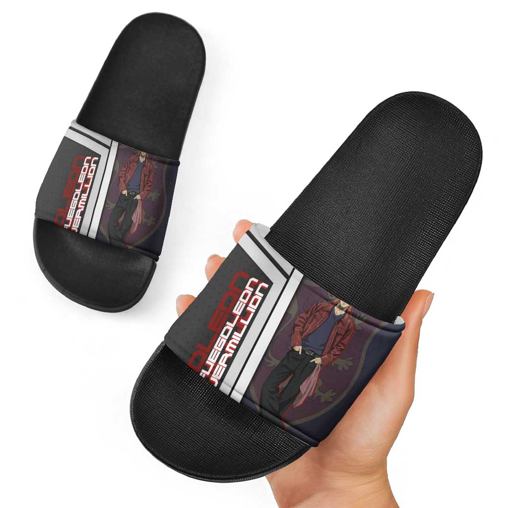 Black Clover Fuegoleon Vermillion Slide Sandals Anime Illustration Style
