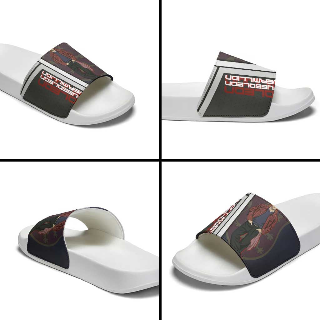 Black Clover Fuegoleon Vermillion Slide Sandals Anime Illustration Style