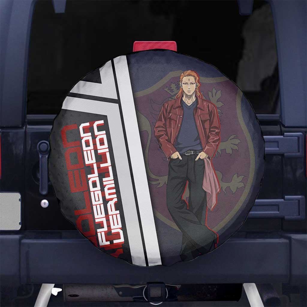 Black Clover Fuegoleon Vermillion Spare Tire Cover Anime Illustration Style