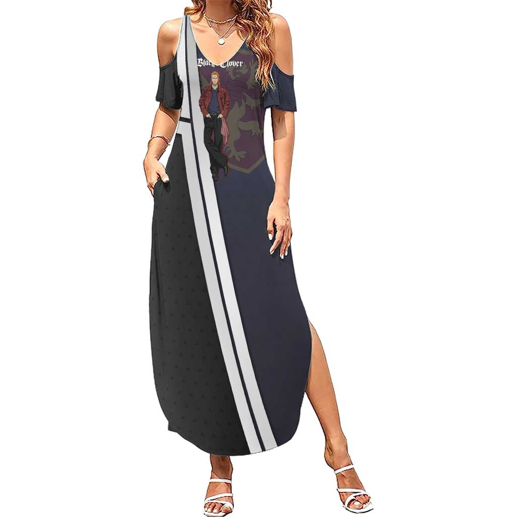Black Clover Fuegoleon Vermillion Summer Maxi Dress Anime Illustration Style