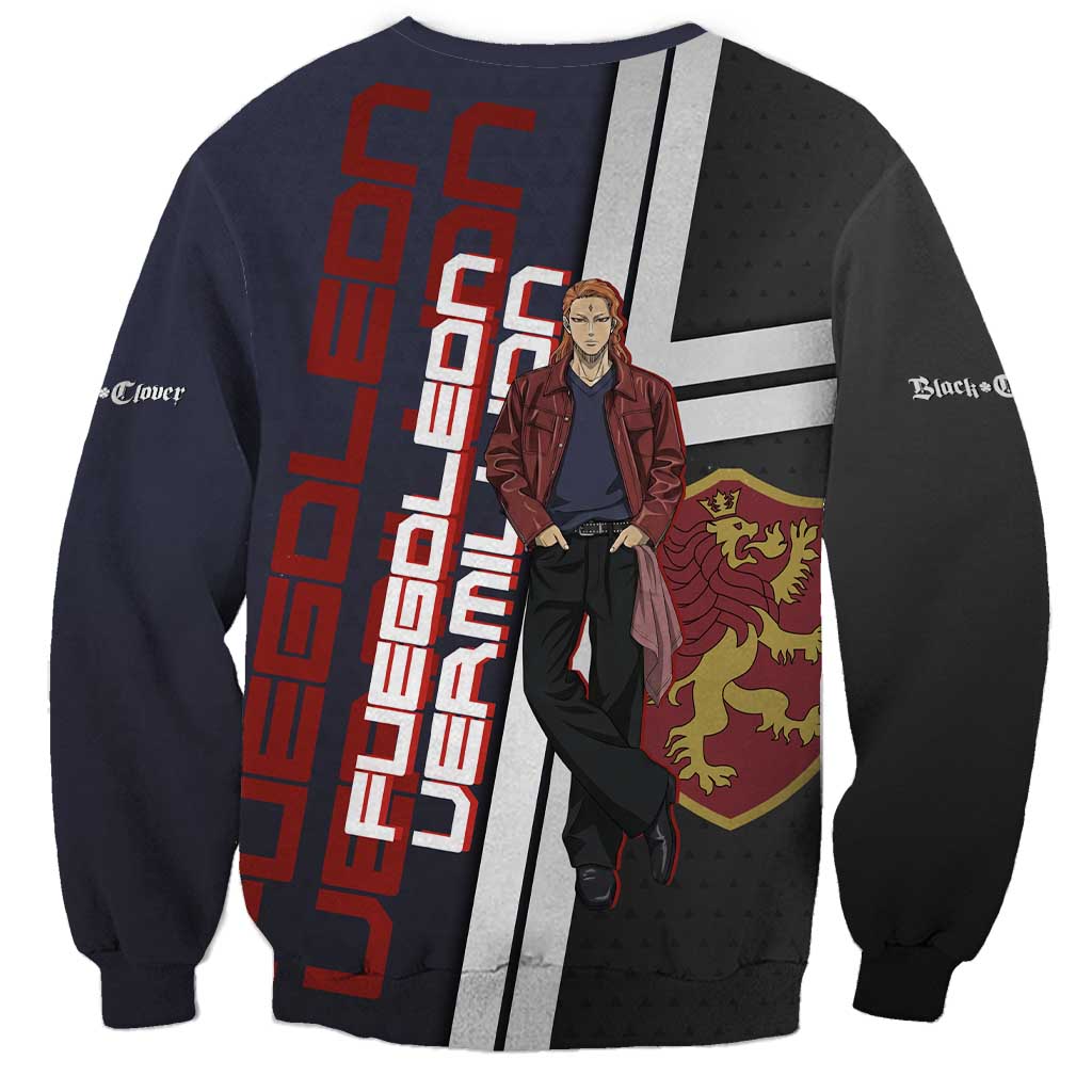 Black Clover Fuegoleon Vermillion Sweatshirt Anime Illustration Style