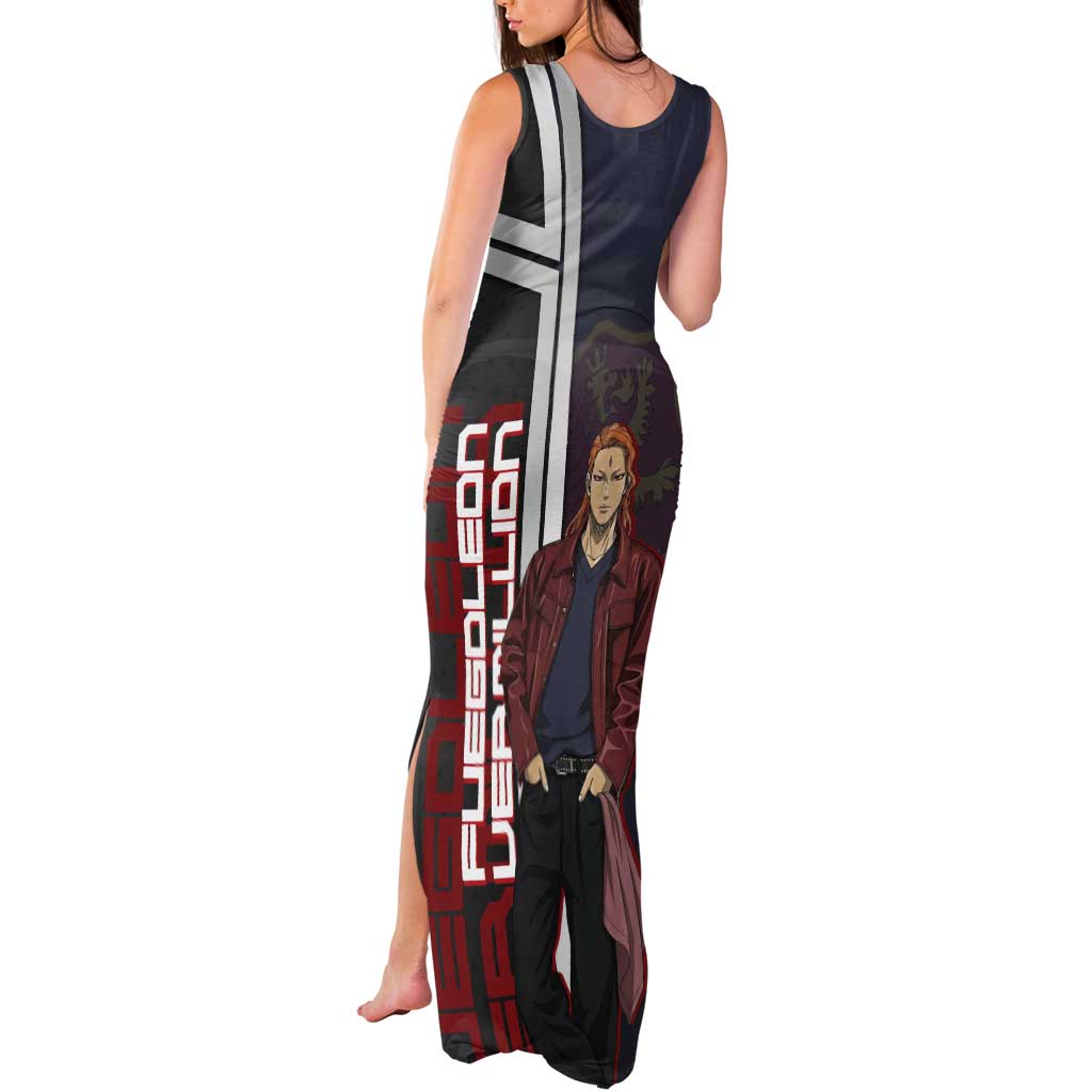 Black Clover Fuegoleon Vermillion Tank Maxi Dress Anime Illustration Style
