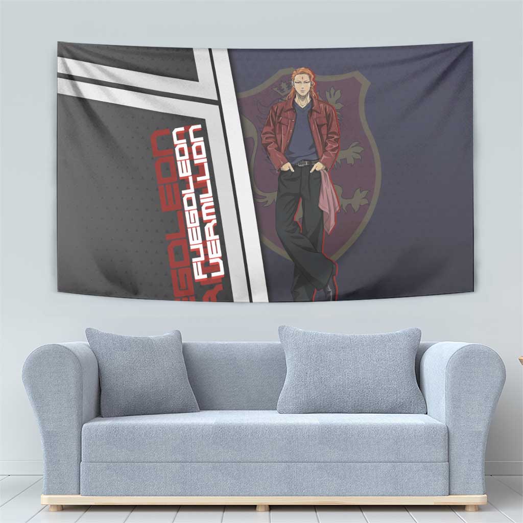 Black Clover Fuegoleon Vermillion Tapestry Anime Illustration Style