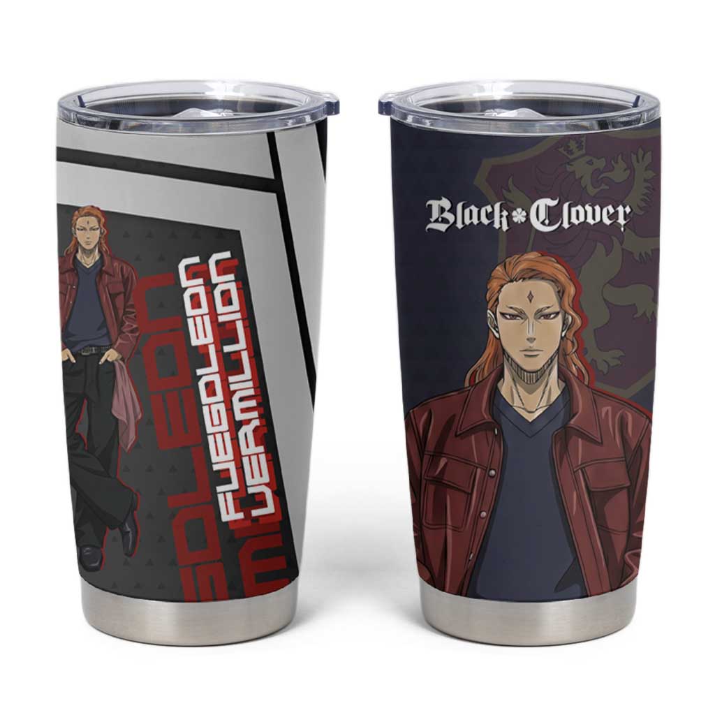 Black Clover Fuegoleon Vermillion Tumbler Cup Anime Illustration Style