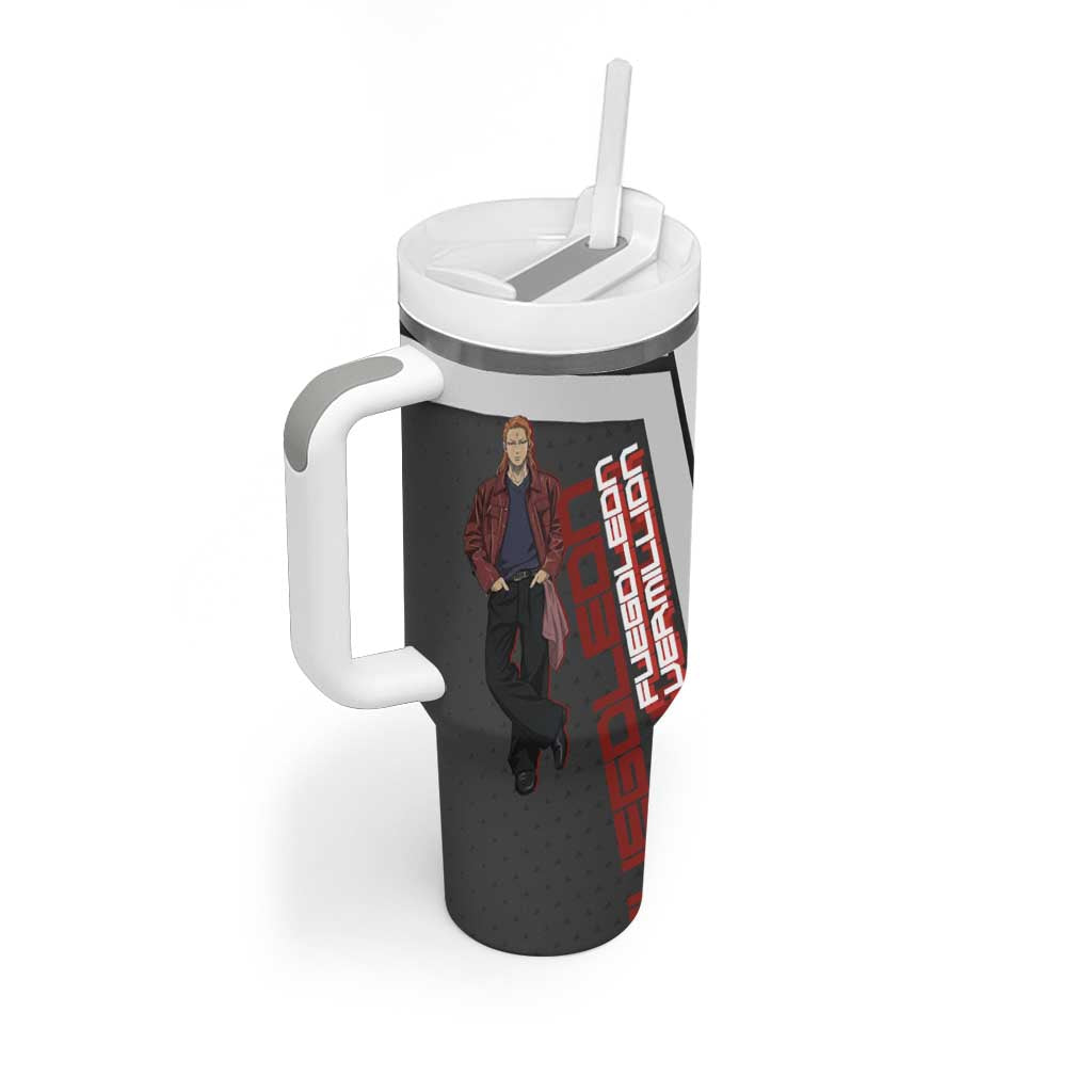 Black Clover Fuegoleon Vermillion Tumbler With Handle Anime Illustration Style