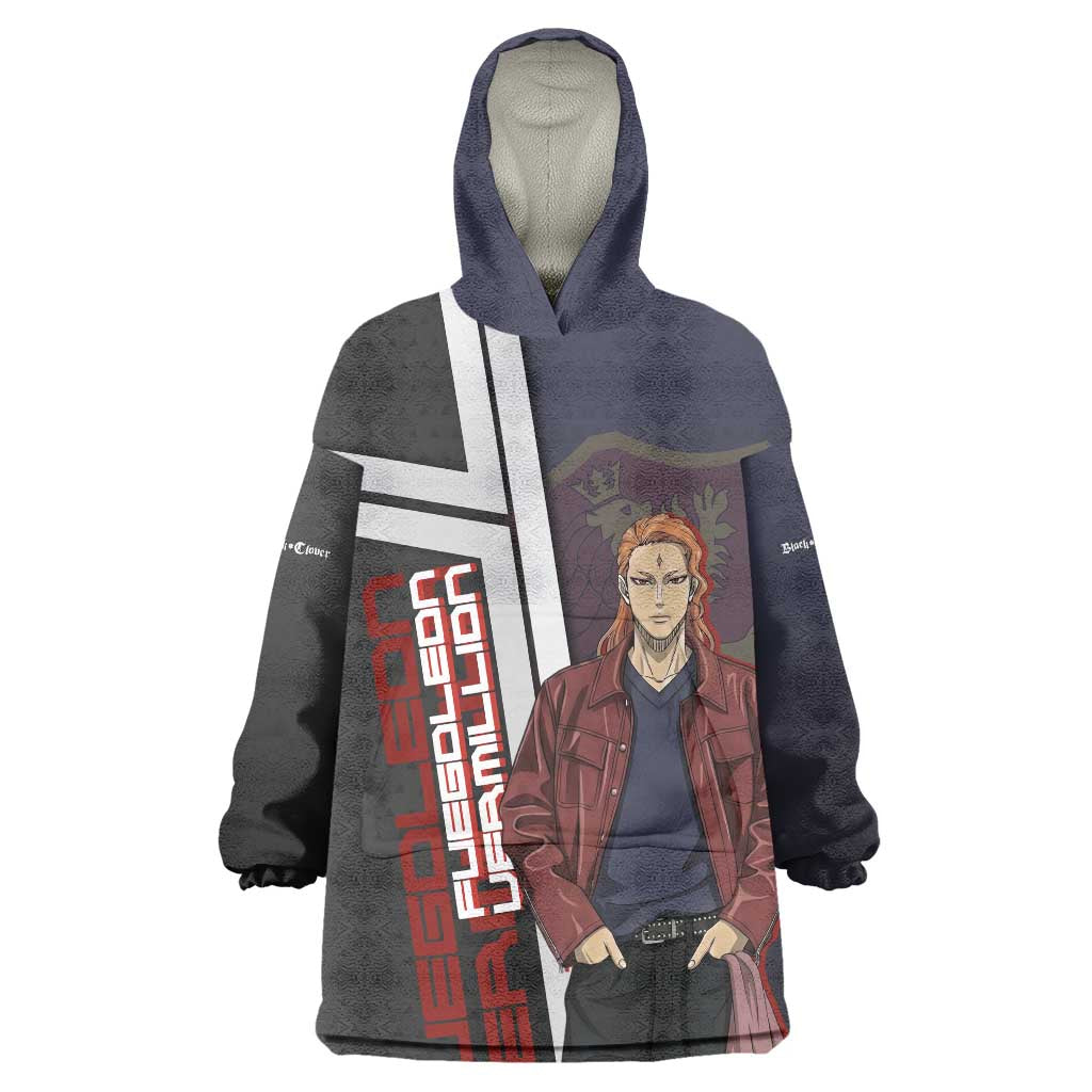 Black Clover Fuegoleon Vermillion Wearable Blanket Hoodie Anime Illustration Style