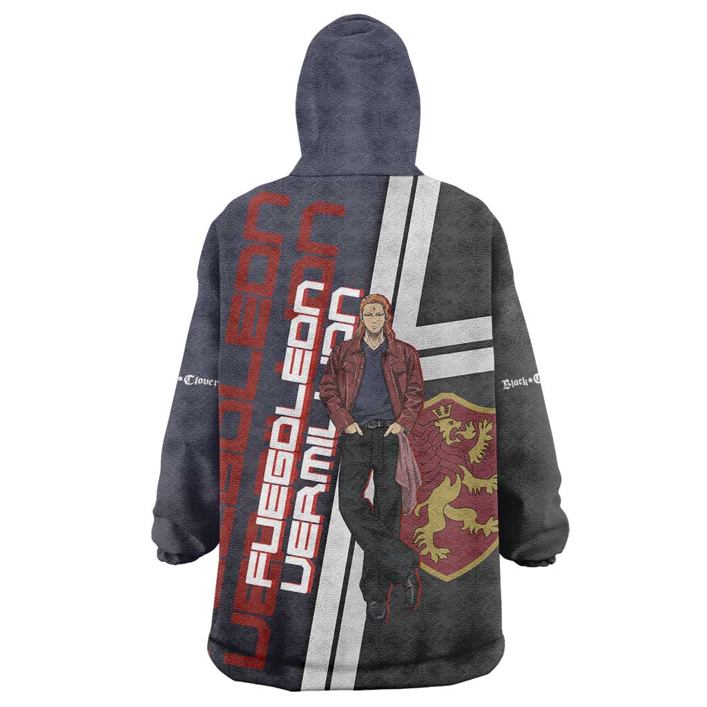 Black Clover Fuegoleon Vermillion Wearable Blanket Hoodie Anime Illustration Style