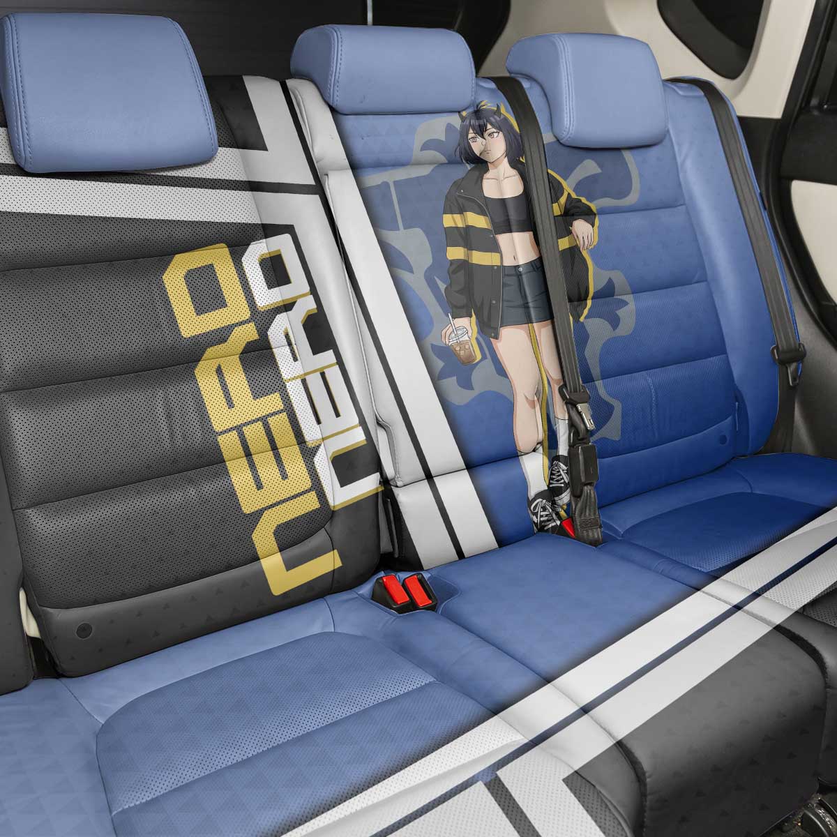 Black Clover Nero Back Car Seat Cover Anime Illustration Style