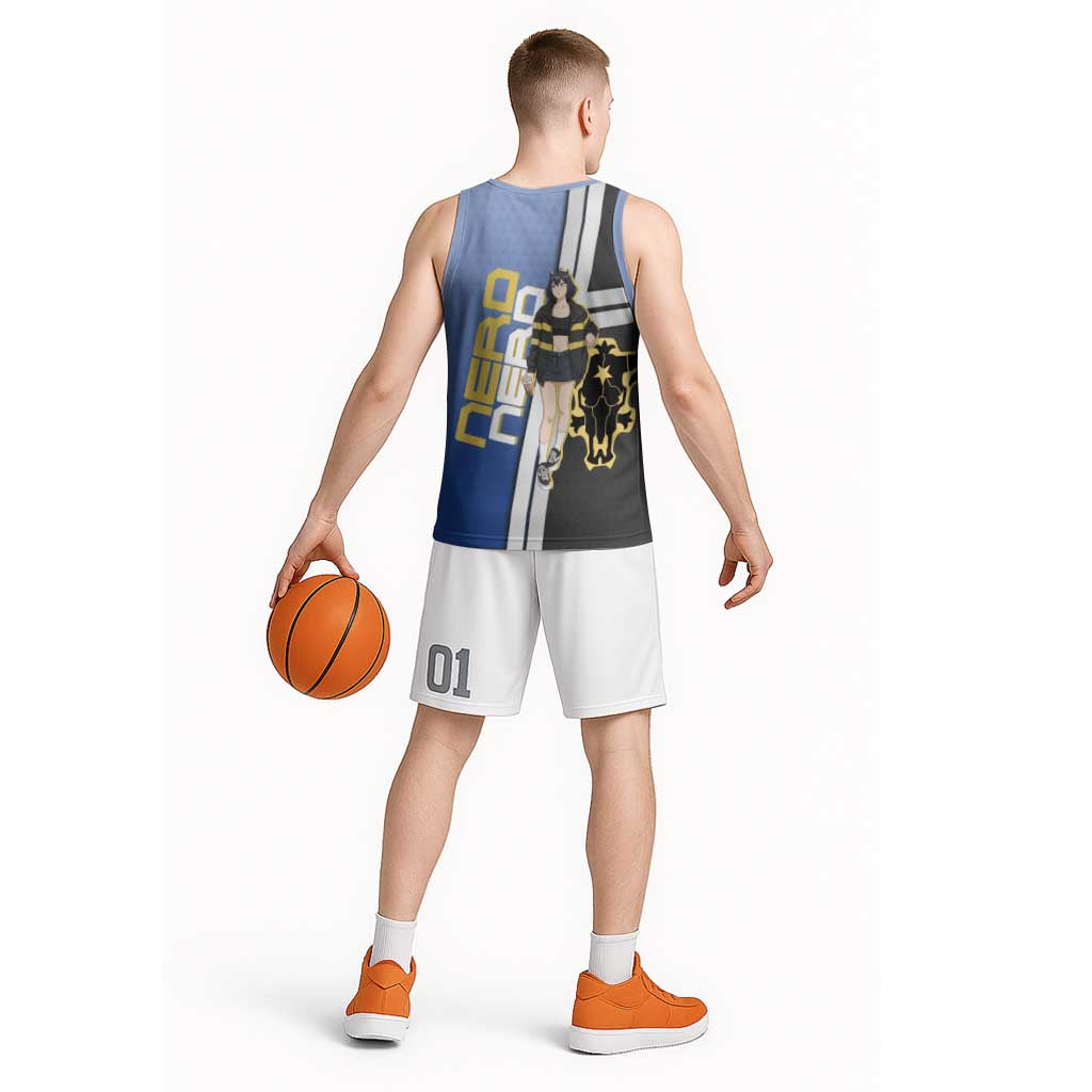 Black Clover Nero Basketball Jersey Anime Illustration Style