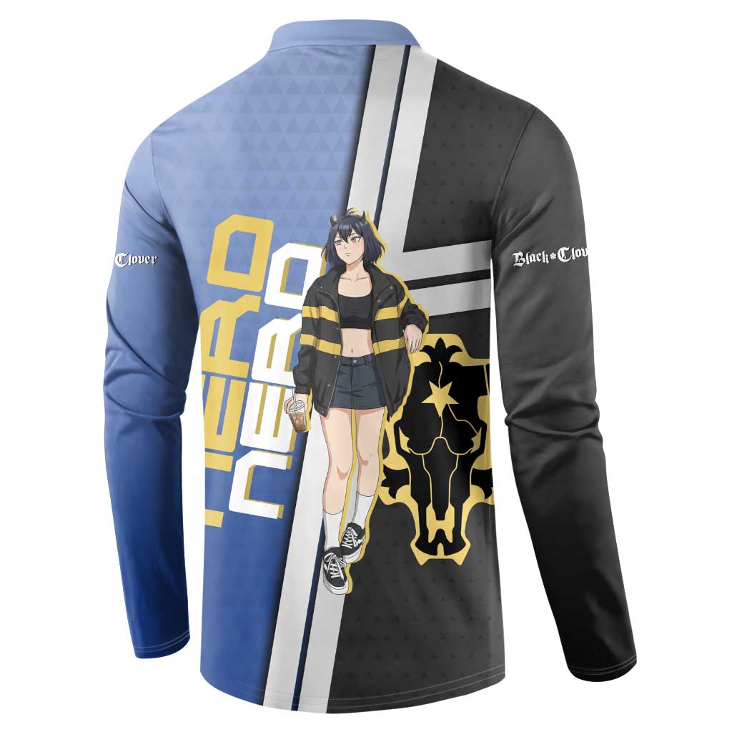 Black Clover Nero Button Sweatshirt Anime Illustration Style